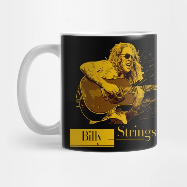 Billy Strings | Yellow retro by Nana On Here